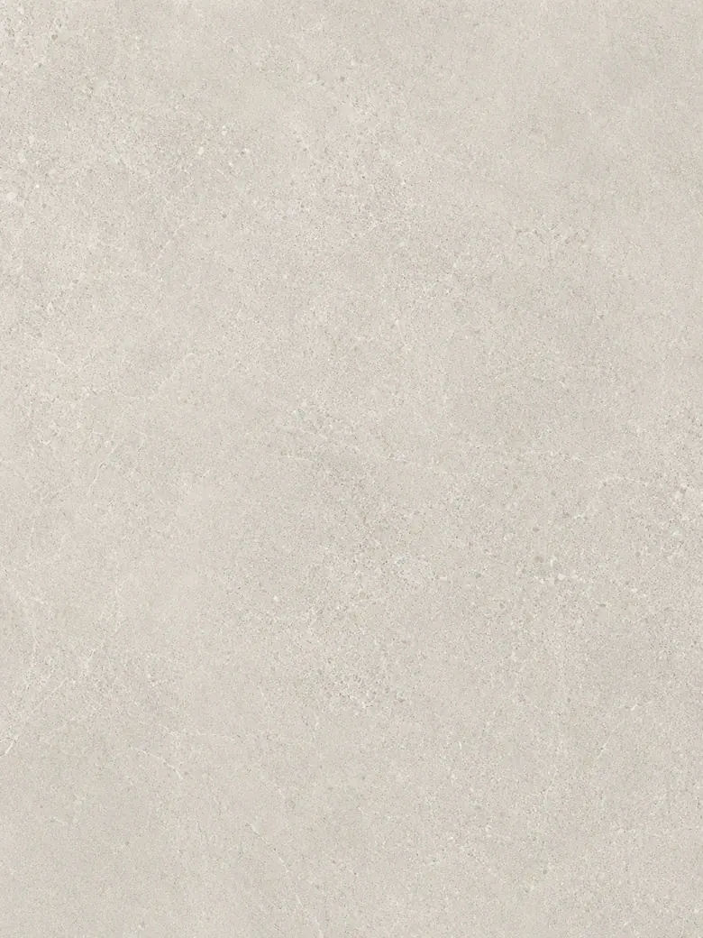 Pale porcelain surface with refined natural-stone realism