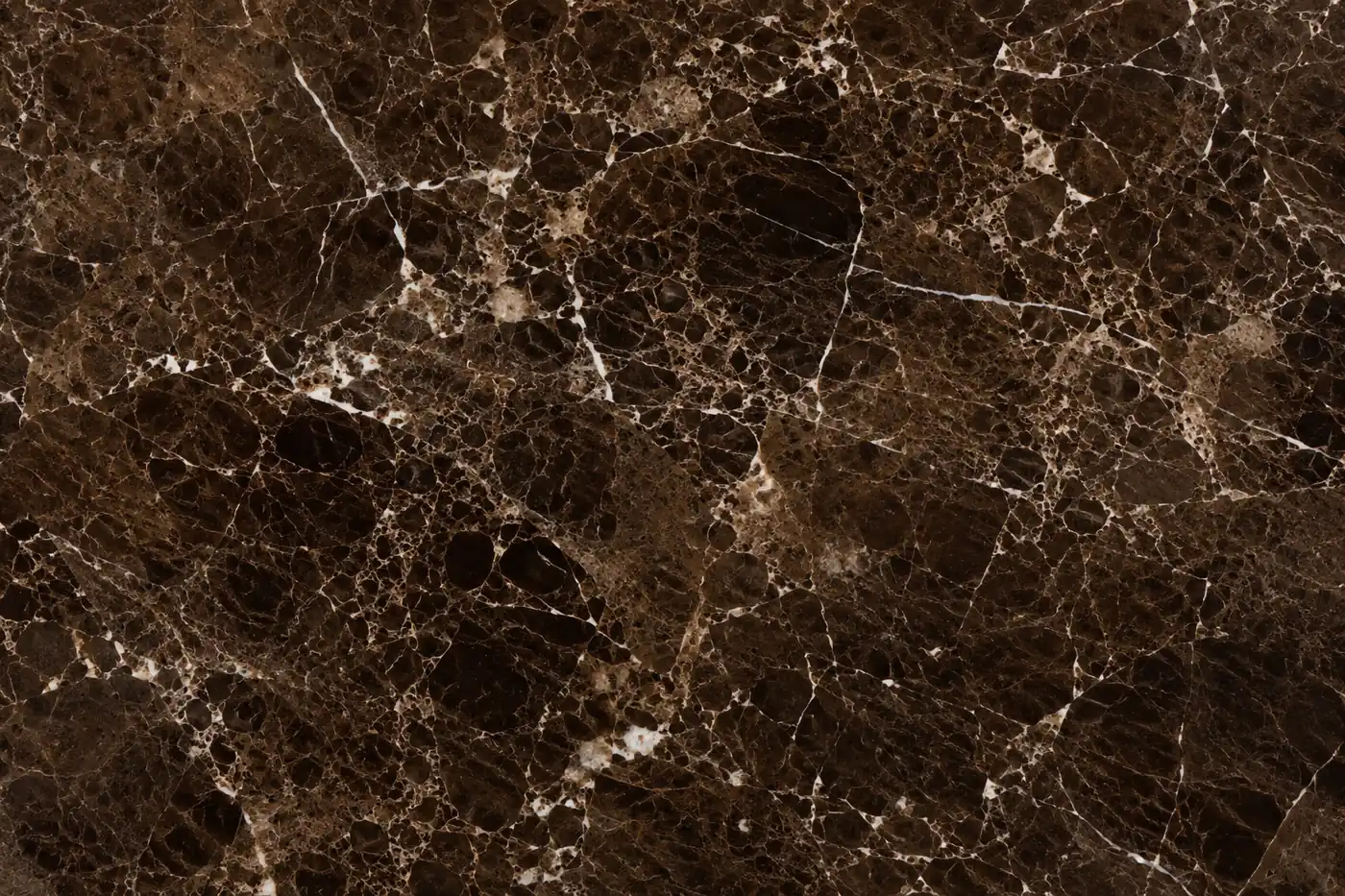 Emperador Dark marble with warm brown tones and pale mineral veining