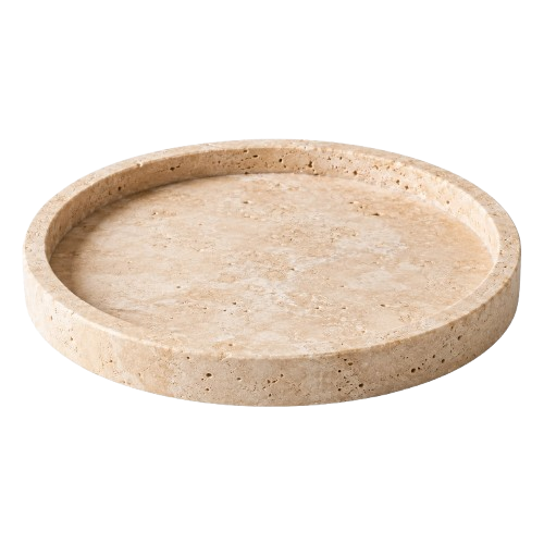 Travertine stone tray